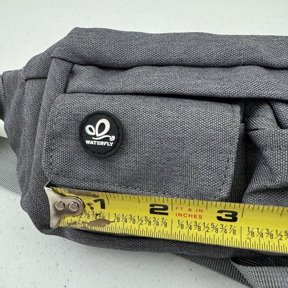 WATERFLY Fanny Pack Chest Bag Lightweight Adjustable Belt Zip Pockets Gray - Picture 13 of 13